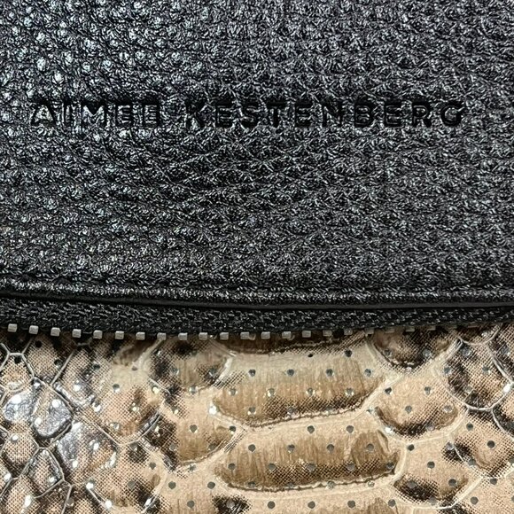 Aimee Kestenberg Nubuck Leather Snake Pattern Crossbody Bag Made with Love - Picture 4 of 11